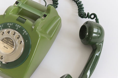 Vintage Two Tone Green GPO 706 Rotary Telephone