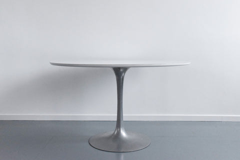Vintage 1960s White Tulip Dining Table by Maurice Burke for Arkana