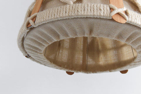 Vintage Wool Macrame Pendant Light Shade