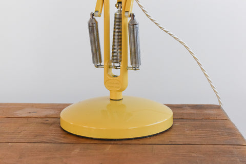 Vintage Yellow Anglepoise Lamp Model 75 by Herbert Terry & Sons