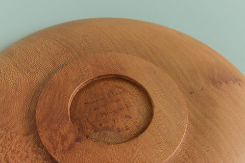 Vintage Rustic Mid-Century Wooden Plate
