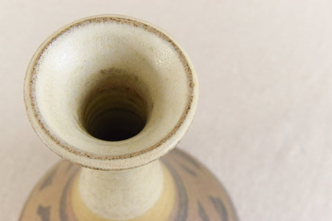 Vintage Tall Fluted Patterned Studio Pottery Vase
