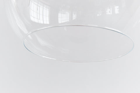 Vintage Clear Glass Globe Pendant Light