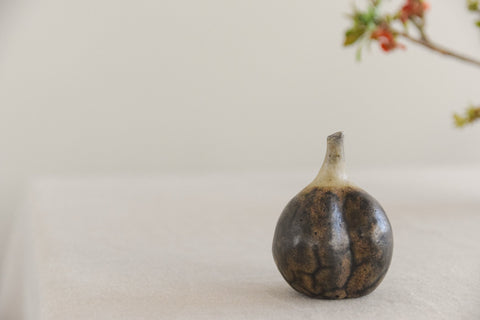 Vintage Small Ceramic Fig Sculpture by Studio Potter Chris Lucas