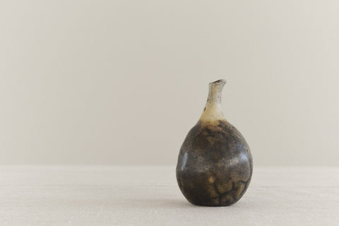 Vintage Small Ceramic Fig Sculpture by Studio Potter Chris Lucas