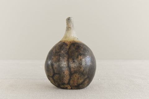 Vintage Small Ceramic Fig Sculpture by Studio Potter Chris Lucas