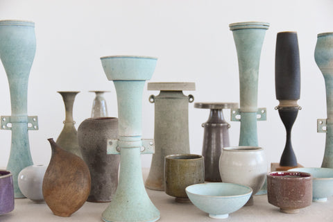 A Collection of Vintage Pots / Vases by Studio Potter Chris Lucas