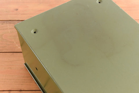 Vintage Green Metal Filing Box Single Drawer Veteran Series