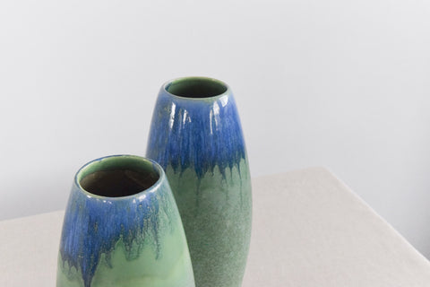 Vintage Pair of Belgian Ceramic Vases