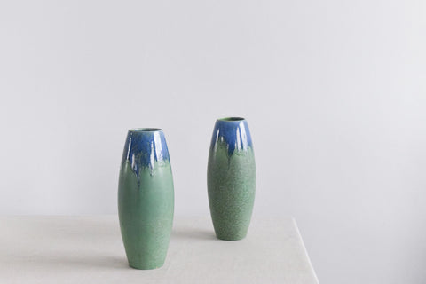 Vintage Pair of Belgian Ceramic Vases