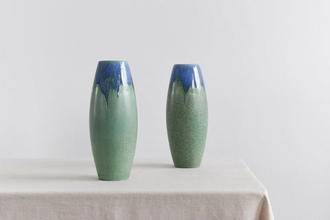 Vintage Pair of Belgian Ceramic Vases