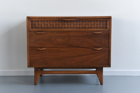 Vintage Pair of 1960s Lane Furniture Altavista Walnut Three Drawer Chest of Drawers